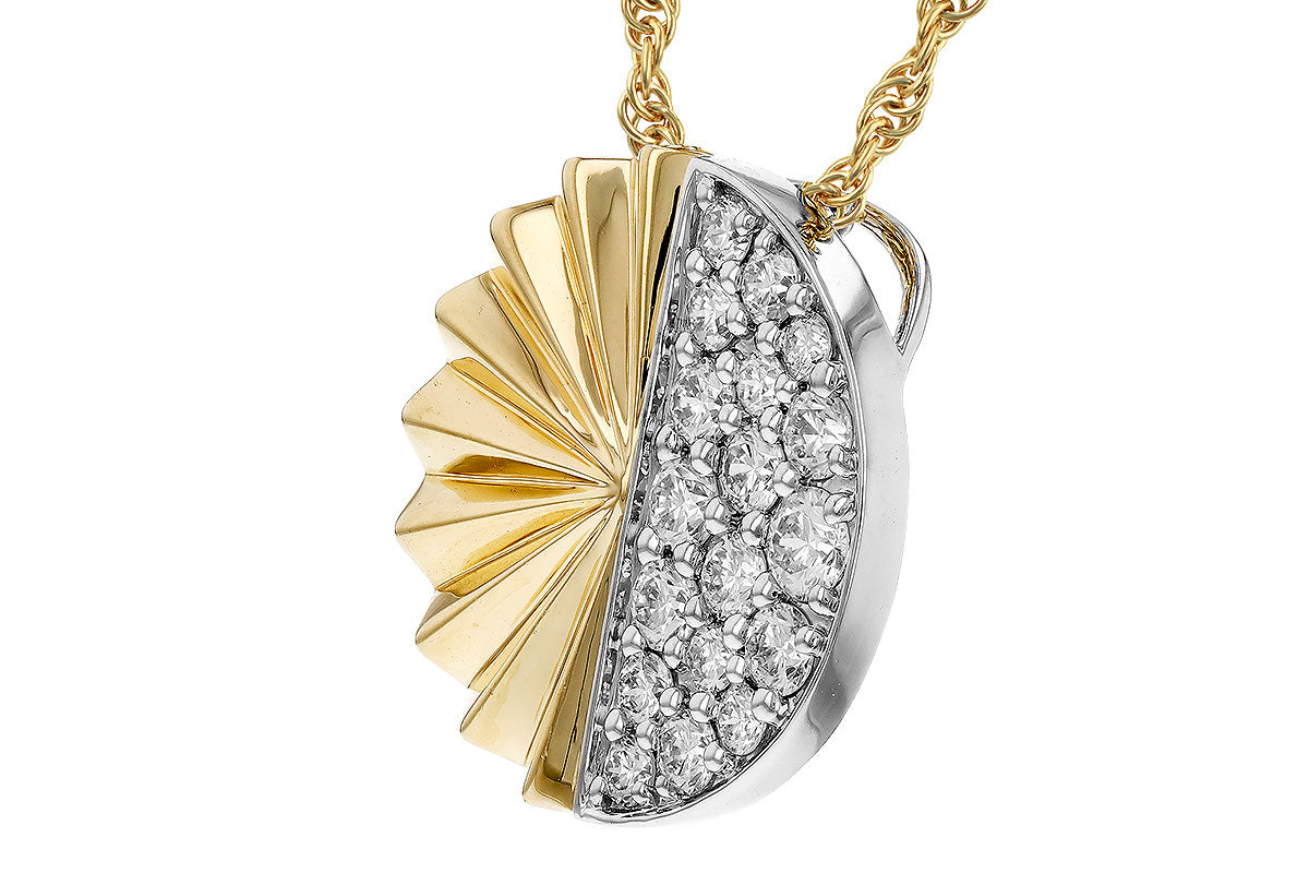 Allison Kaufman Diamond Necklace in 14K Yellow & White Gold, 0.50 ctw (N8700), alternate view