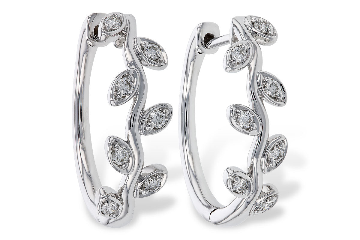 Allison Kaufman Diamond Earrings in 14K White Gold, 0.25 ctw (E2274)