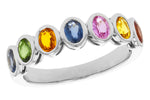 Allison Kaufman Sapphire Wedding Band in 14K White Gold, 1.54 ctw