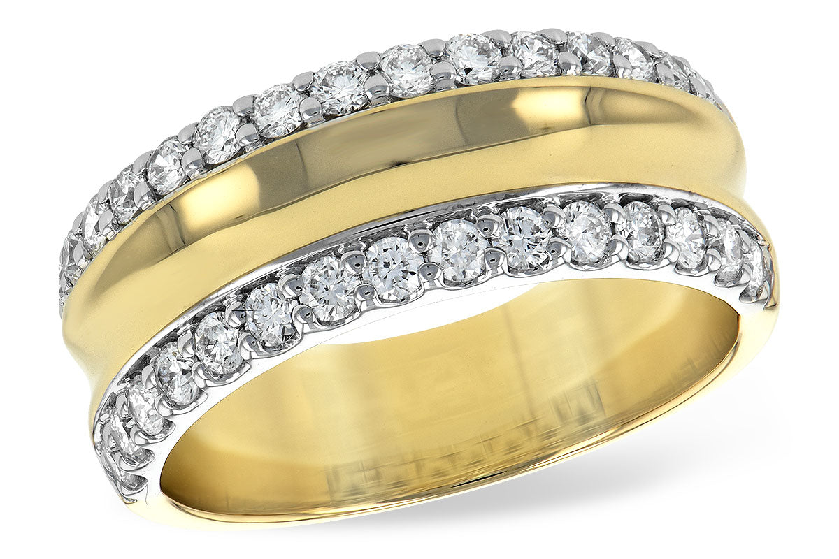 Allison Kaufman Diamond Wedding Band in 14K Yellow & White Gold, 0.73 ctw