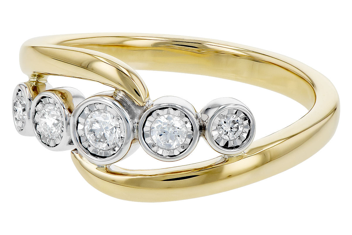 Allison Kaufman Diamond Ring in 14K Yellow Gold, 0.21 ctw, alternate view