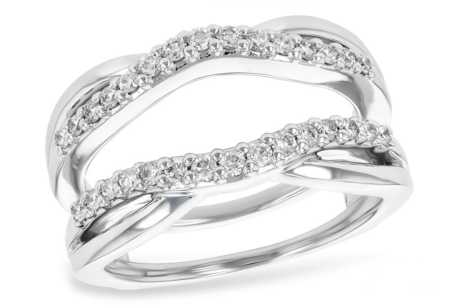 Allison Kaufman Diamond Ring Guard in 14K White Gold, 0.37 ctw