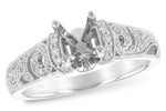 Allison Kaufman Diamond Engagement Ring Semi-Mount in 14K White Gold, 0.16 ctw (L7580)