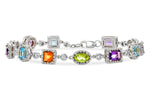 Allison Kaufman Multi-Gemstone & Diamond Bracelet in 14K White Gold, 5.05 ctw