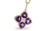 Allison Kaufman Amethyst & Diamond Necklace in 14K Yellow Gold, 2.28 ctw