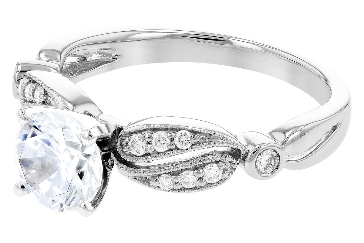 Allison Kaufman Diamond Engagement Ring Semi-Mount in 14K White Gold, 0.16 ctw (L7758), alternate view