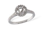 Allison Kaufman Diamond Engagement Ring Semi-Mount in 14K White Gold, 0.22 ctw (LR126-22)