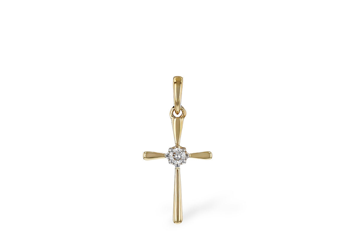 Allison Kaufman Diamond Pendant in 14K Yellow Gold, 0.03 ctw (P6468)