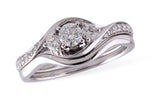 Allison Kaufman Diamond Bridal Set in 14K White Gold, 0.50 ctw (S8181)
