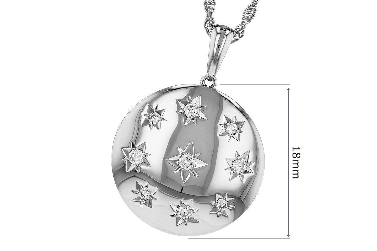 Allison Kaufman Diamond Necklace in 14K White Gold, 0.17 ctw, alternate view