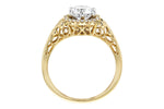 Allison Kaufman Diamond Engagement Ring Semi-Mount in 14K Yellow Gold, 0.09 ctw, alternate view