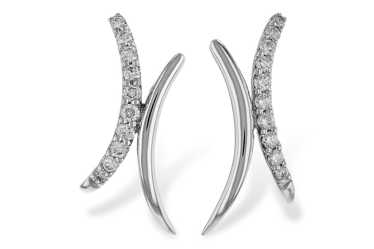 Allison Kaufman Diamond Earrings in 14K White Gold, 0.15 ctw