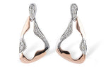 Allison Kaufman Diamond Earrings in 14K Two-Tone Gold, 0.11 ctw