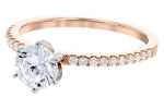 Allison Kaufman Diamond Engagement Ring Semi-Mount in 14K Rose Gold, 0.16 ctw (L7615), alternate view
