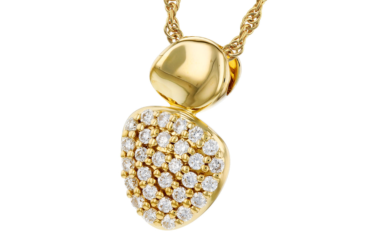 Allison Kaufman Diamond Necklace in 14K Yellow Gold, 0.32 ctw (N8808), alternate view