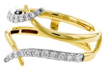 Allison Kaufman Diamond Ring Guard in 14K Yellow & White Gold, 0.40 ctw, alternate view
