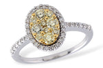Allison Kaufman Yellow Diamond Ring in 14K Two-Tone Gold, 0.78 ctw