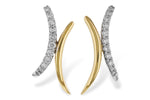 Allison Kaufman Diamond Earrings in 14K Yellow & White Gold, 0.15 ctw
