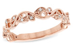 Allison Kaufman Diamond Wedding Band in 14K Rose Gold, 0.05 ctw (W2348)