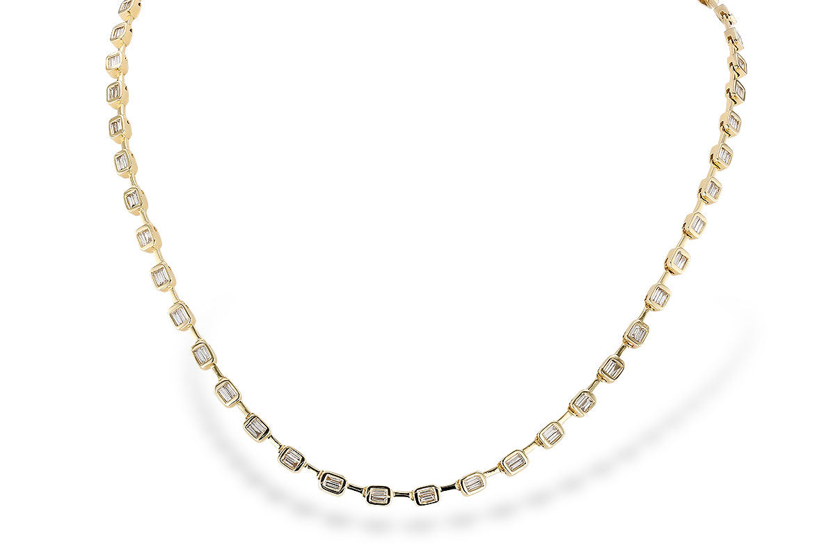 Allison Kaufman Baguette Diamond Necklace in 14K Yellow Gold, 2.05 ctw