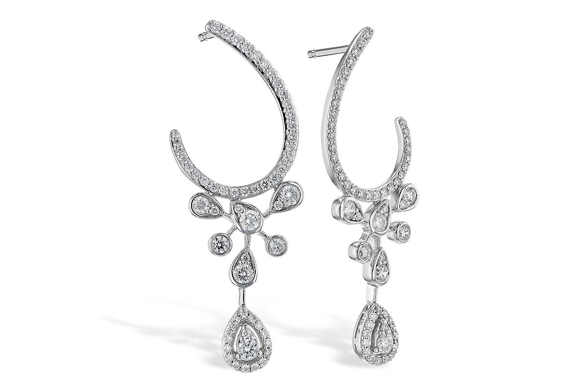 Allison Kaufman Diamond Earrings in 14K White Gold, 0.96 ctw
