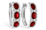Allison Kaufman Ruby & Diamond Earrings in 14K White Gold, 1.45 ctw