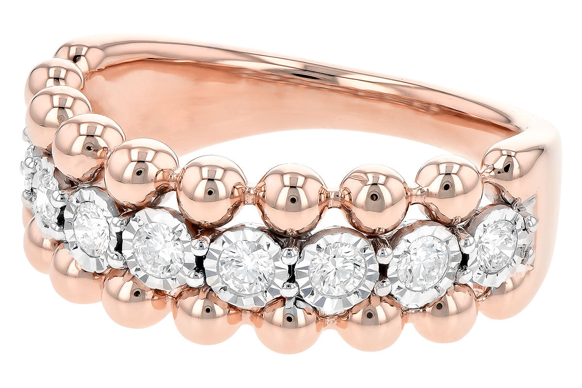 Allison Kaufman Diamond Wedding Band in 14K Rose Gold, 0.40 ctw, alternate view