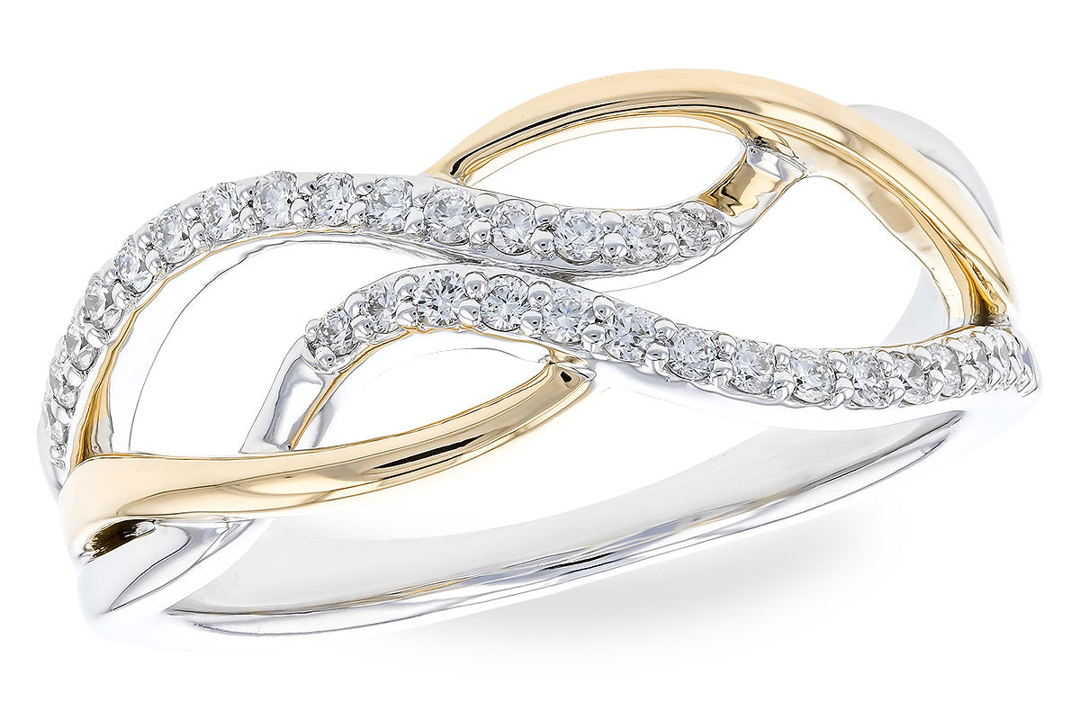 Allison Kaufman Diamond Ring in 14K Yellow & White Gold, 0.20 ctw (D5911)