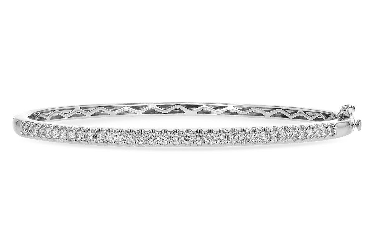 Allison Kaufman Diamond Bangle Bracelet in 14K White Gold, 0.95 ctw