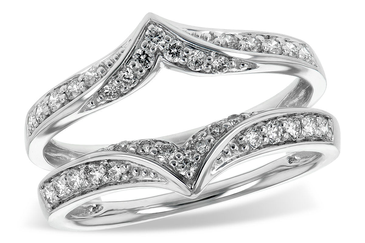 Allison Kaufman Diamond Ring Guard in 14K White Gold, 0.45 ctw