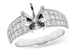 Allison Kaufman Diamond Engagement Ring Semi-Mount in 14K White Gold, 0.75 ctw (L7819)