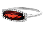 Allison Kaufman Garnet & Diamond Ring in 14K White Gold, 1.71 ctw, alternate view