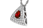 Allison Kaufman Ruby & Diamond Necklace in 14K White Gold, 0.80 ctw, alternate view