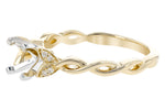 Allison Kaufman Diamond Engagement Ring Semi-Mount in 14K Yellow Gold, 0.04 ctw (L7783), alternate view