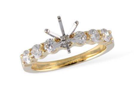 Allison Kaufman Diamond Engagement Ring Semi-Mount in 14K Yellow Gold, 0.65 ctw