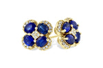 Allison Kaufman Sapphire & Diamond Earrings in 14K Yellow Gold, 1.80 ctw
