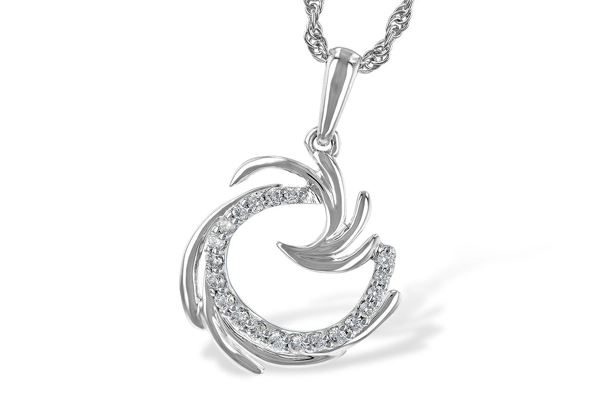 Allison Kaufman Diamond Necklace in 14K White Gold, 0.15 ctw (N8096)