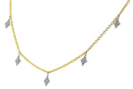 Allison Kaufman Diamond Necklace in 14K Yellow & White Gold, 0.19 ctw, alternate view