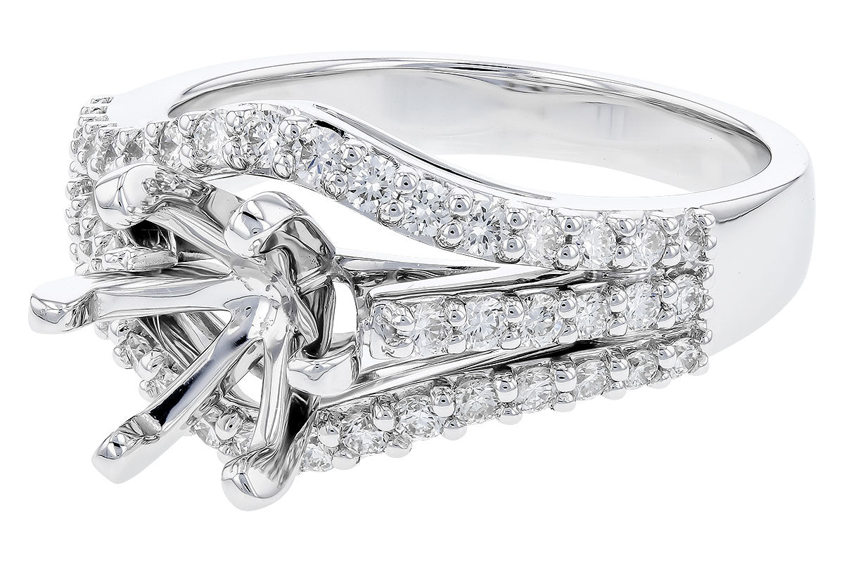 Allison Kaufman Diamond Engagement Ring Semi-Mount in 14K White Gold, 0.67 ctw (L7841), alternate view