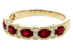 Allison Kaufman Ruby & Diamond Wedding Band in 14K Yellow Gold, 1.00 ctw, alternate view