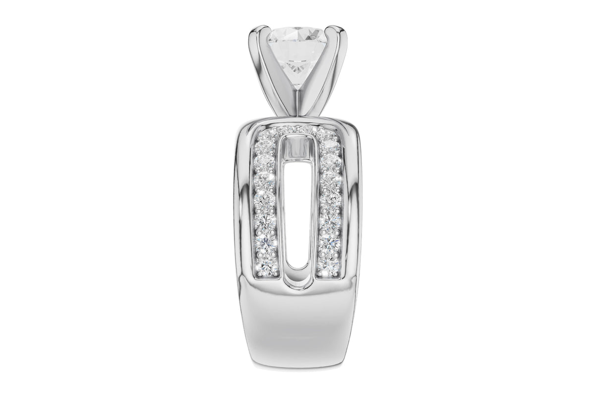 Allison Kaufman Diamond Engagement Ring Semi-Mount in 14K White Gold, 0.50 ctw (L7913), alternate view
