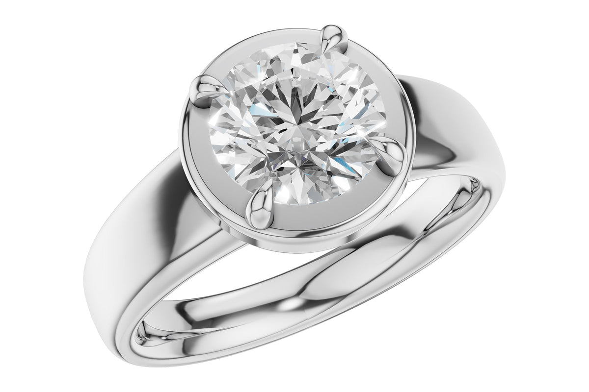 Allison Kaufman Engagement Ring Semi-Mount in 14K White Gold (L7922)