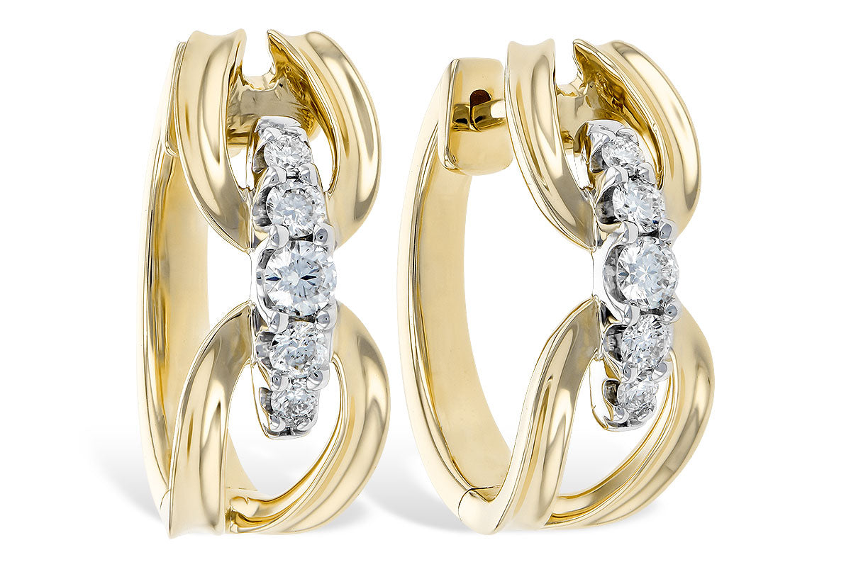 Allison Kaufman Diamond Earrings in 14K Yellow Gold, 0.34 ctw (E2060)