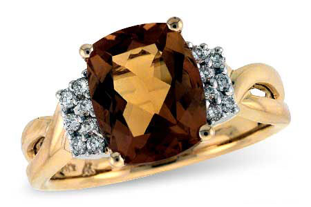 Allison Kaufman Citrine & Diamond Ring in 14K Yellow Gold, 2.74 ctw