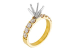 Allison Kaufman Diamond Engagement Ring Semi-Mount in 14K Yellow Gold, 1.00 ctw (L7877), alternate view