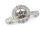Allison Kaufman Diamond Engagement Ring Semi-Mount in 14K White Gold, 0.70 ctw (L7554)