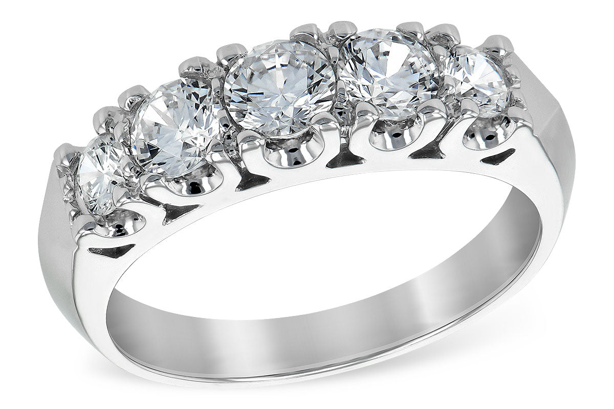 Allison Kaufman Diamond Wedding Band in 14K White Gold, 1.00 ctw (WR062-1)