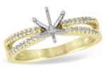 Allison Kaufman Diamond Engagement Ring Semi-Mount in 14K Yellow Gold, 0.18 ctw (L7614)