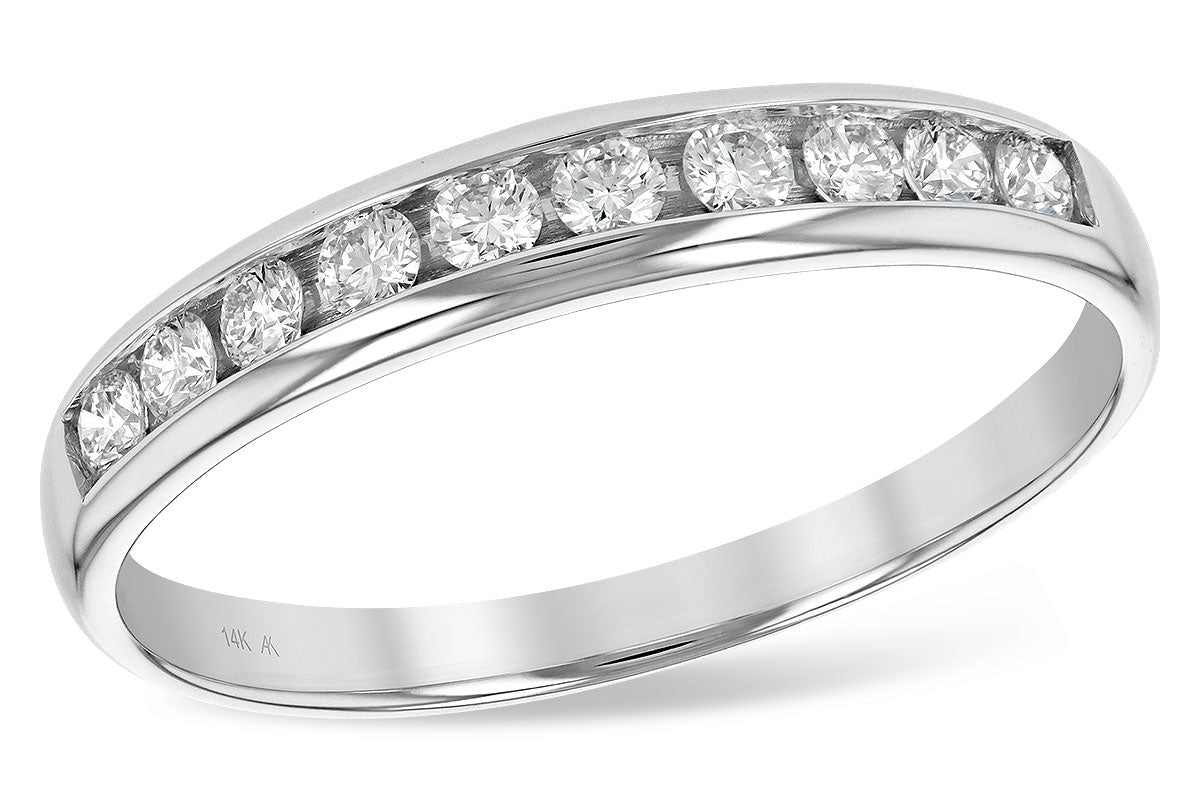 Allison Kaufman Diamond Wedding Band in 14K White Gold, 0.25 ctw (WR111-25)