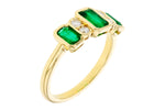 Allison Kaufman Emerald & Diamond Ring in 14K Yellow Gold, 1.19 ctw, alternate view